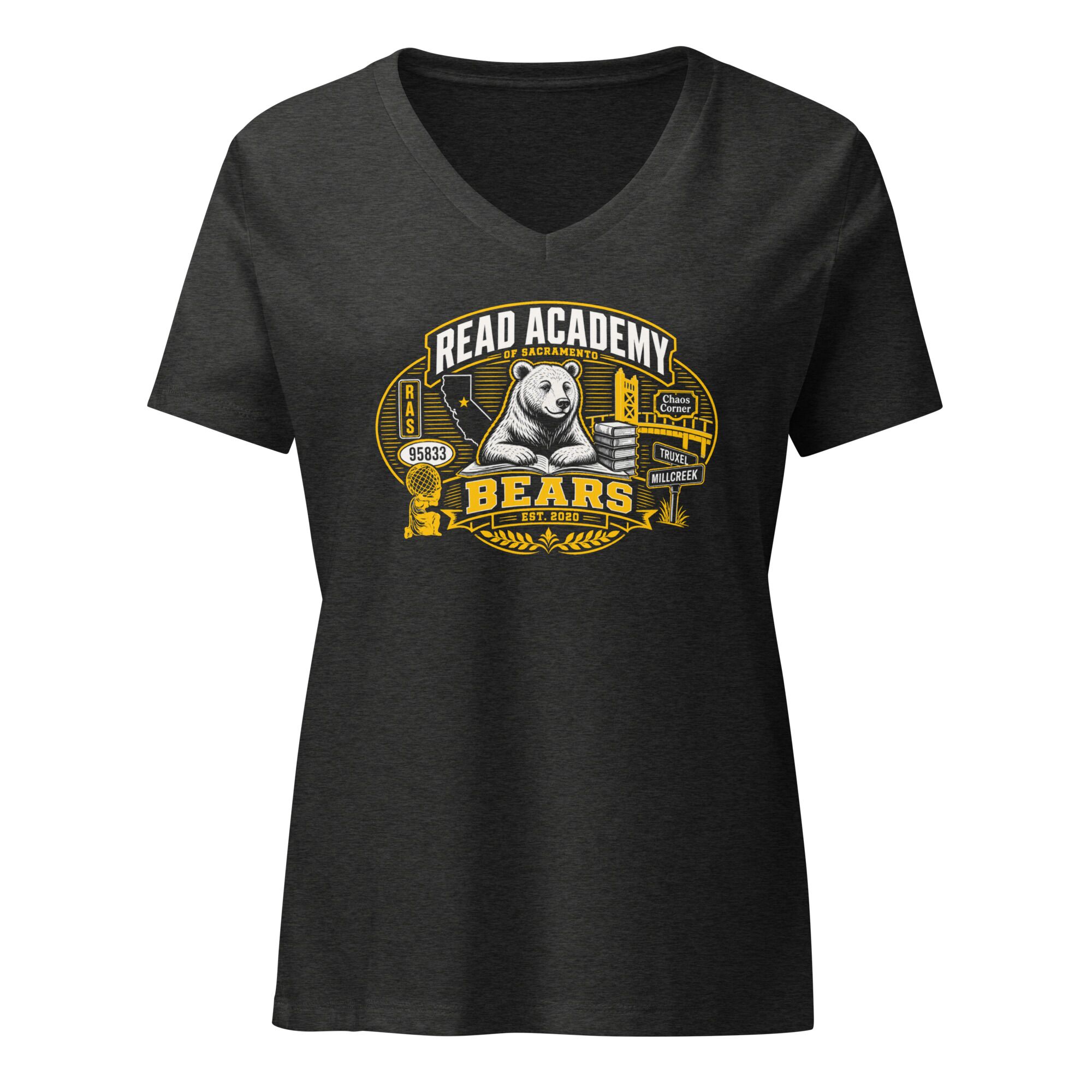 Chaos Bear Women’s relaxed v-neck t-shirt