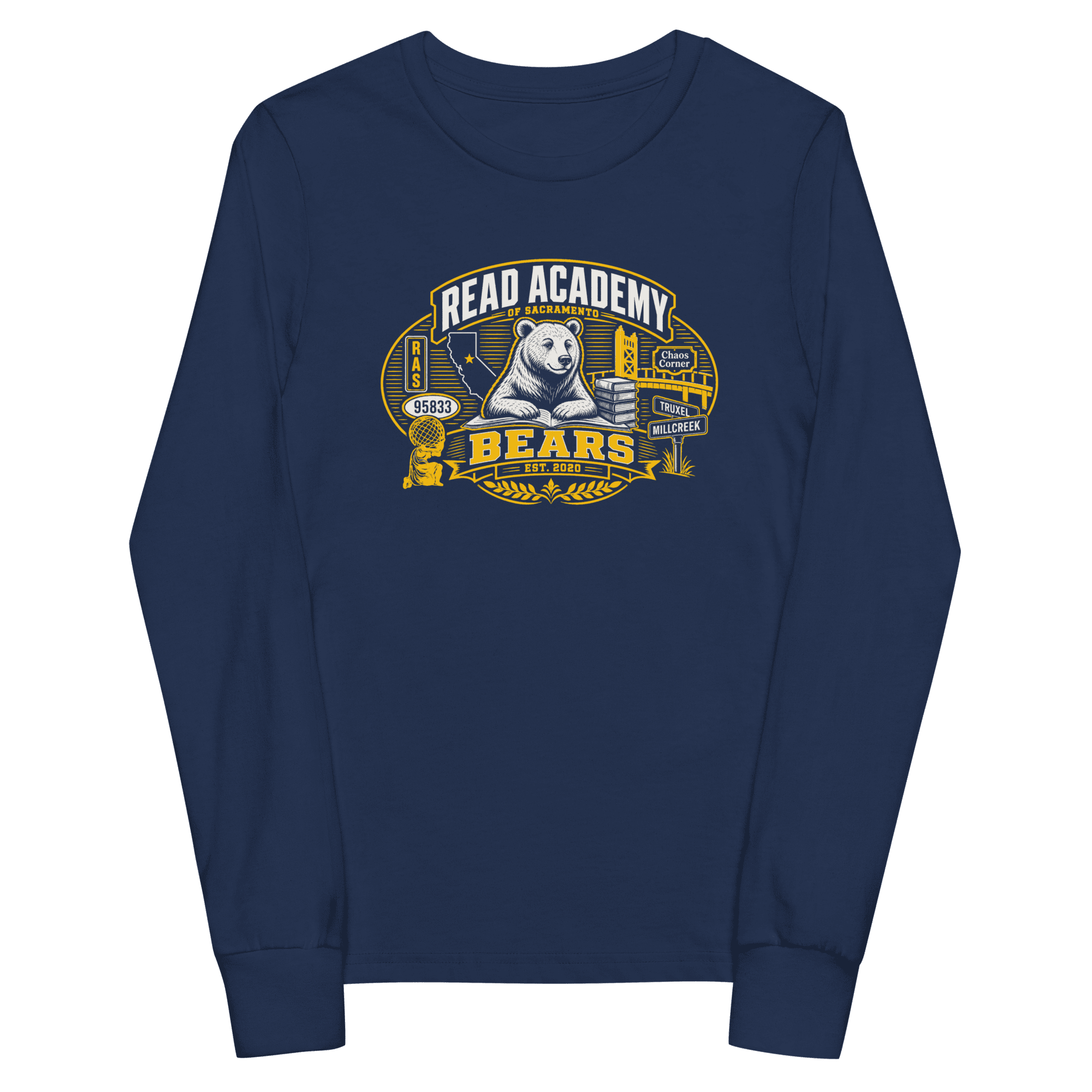 Bear 2 Youth Long Sleeve T-Shirt - Image 2