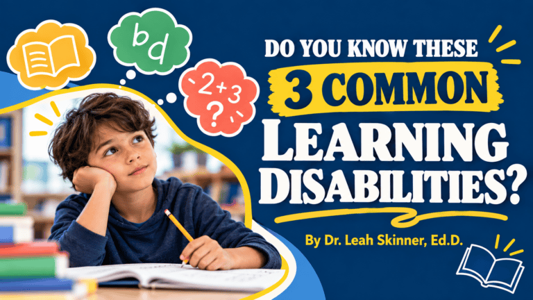 Dyslexia, Dysgraphia and Dyscalculia: How to Tell Them Apart video explainer by Dr. Leah Skinner, ED.D