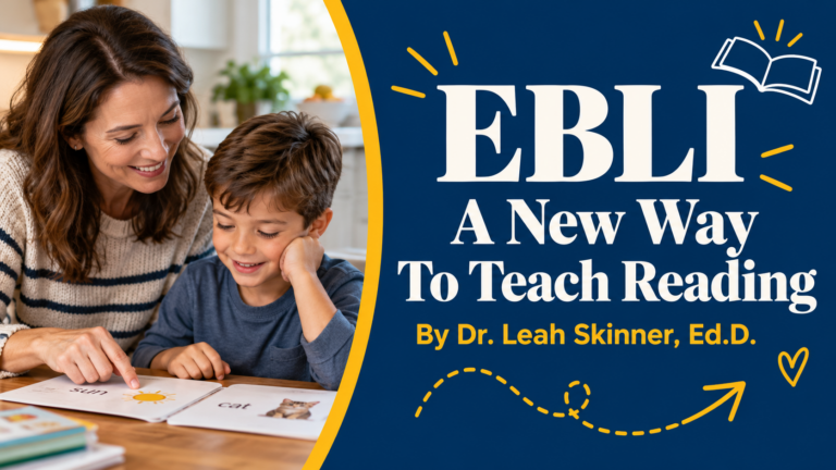 How EBLI Teaches Reading: Speech to Print, Explained video explainer by Dr. Leah Skinner, ED.D